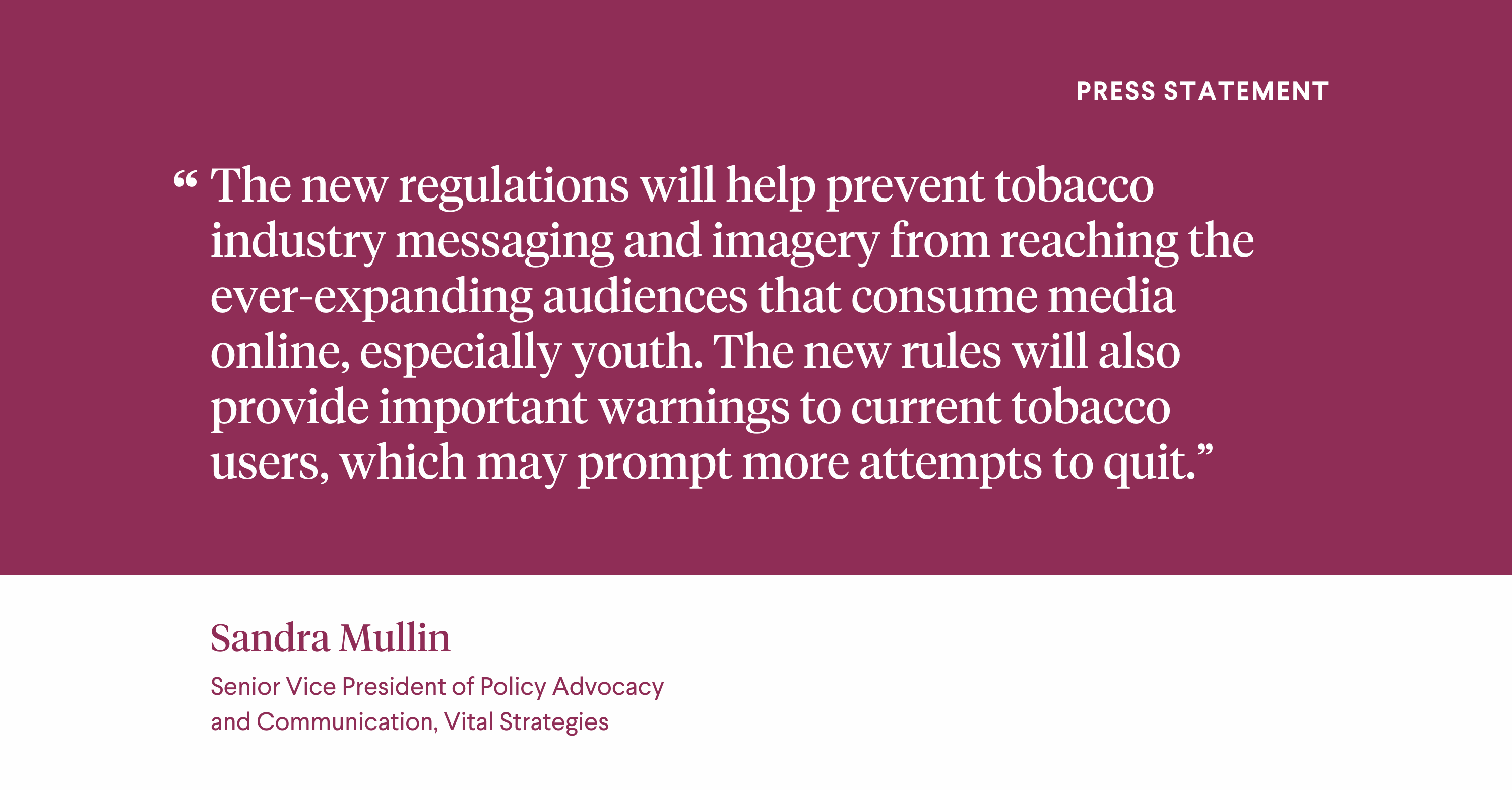 Statement on India's requirement that depictions of tobacco use on  streaming media services be accompanied by health warnings