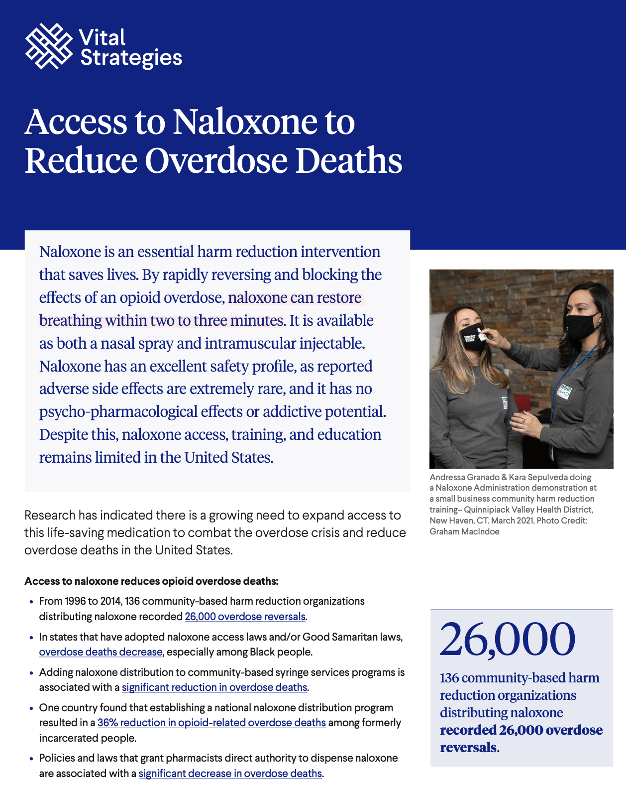 Access to Naloxone to Reduce Overdose Deaths