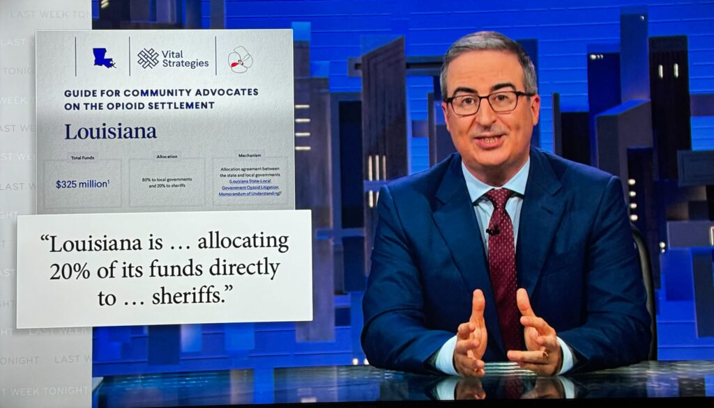John Oliver Shines Spotlight on Opioid Settlement Funds With 25-Minute On-Air Segment 