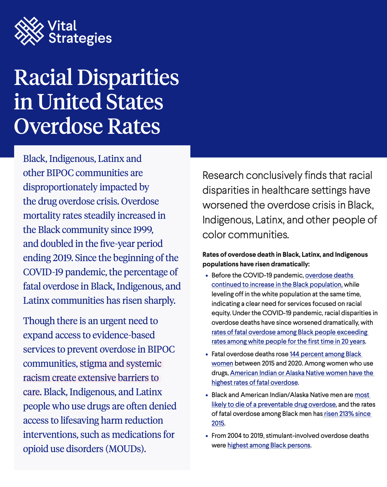 Racial Disparities in United States Overdose Rates