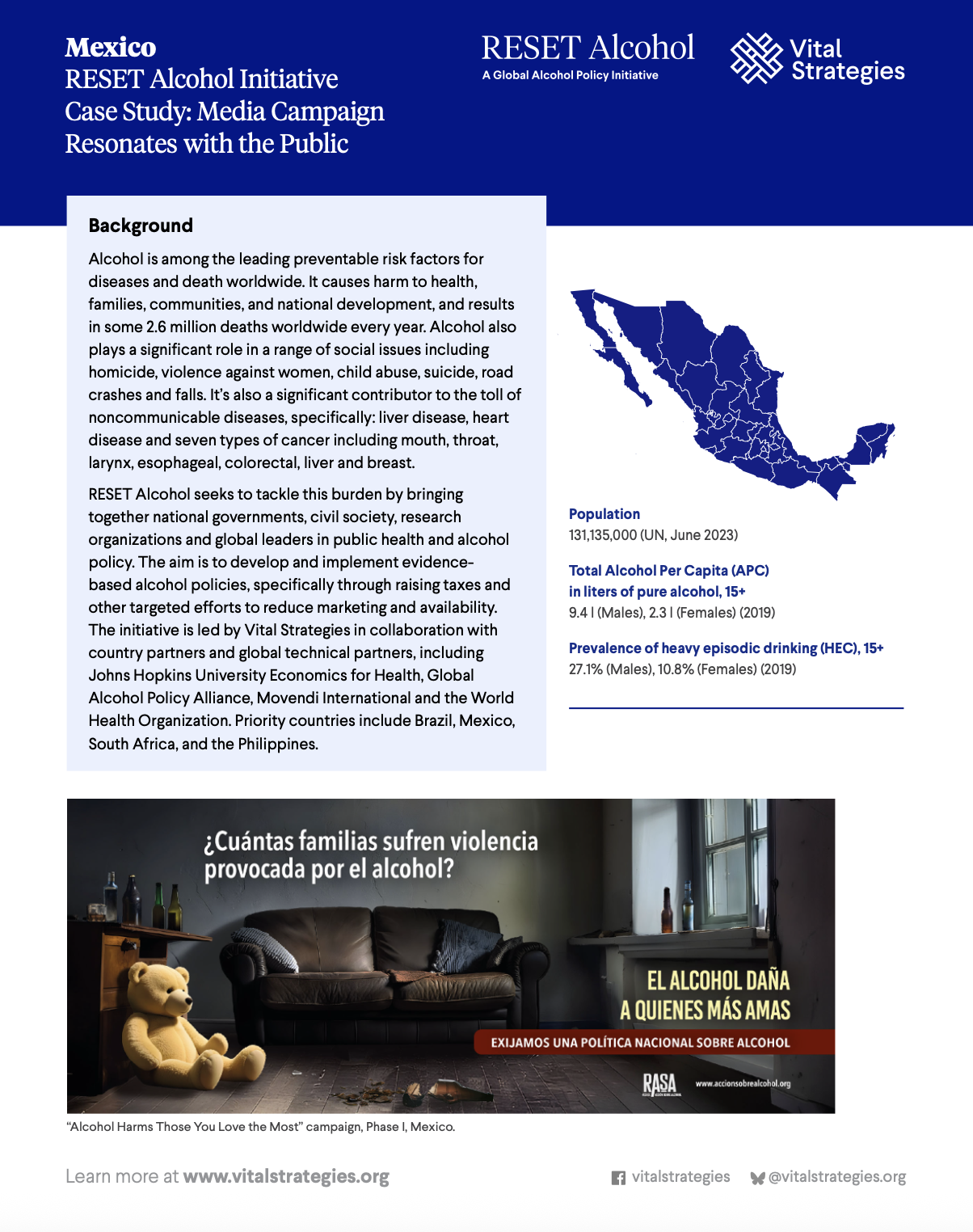 RESET Alcohol Initiative Case Study: Media Campaign Resonates with the Public in Mexico