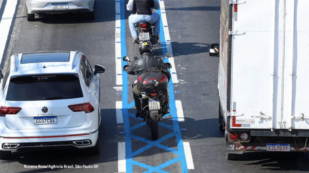 Impact of Blue Lanes on Road Safety: Crashes, Speed and Motorcyclists’ Perceptions in São Paulo