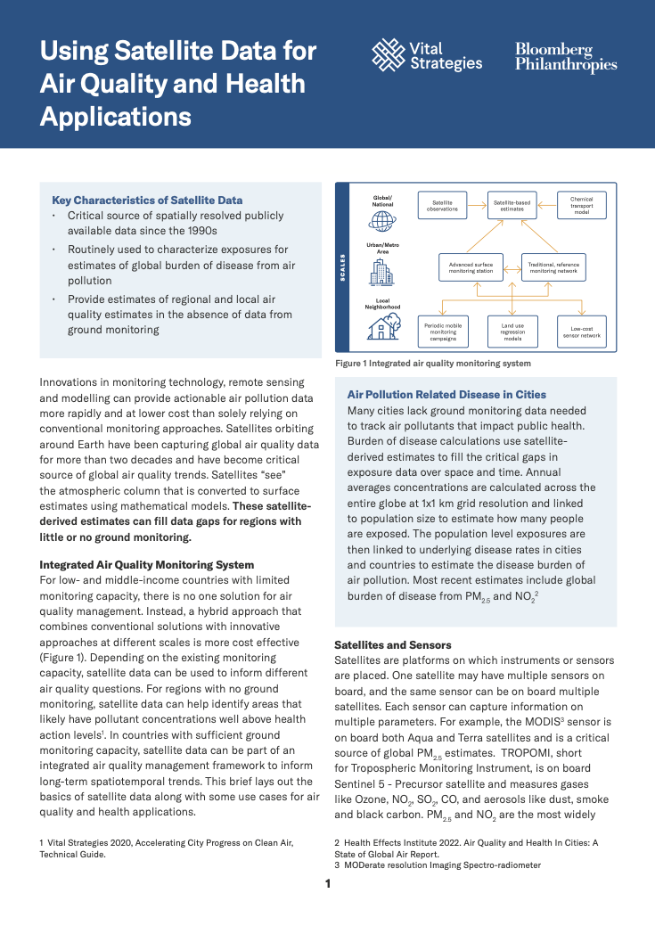 Using Satellite Data for Air Quality and Health Applications