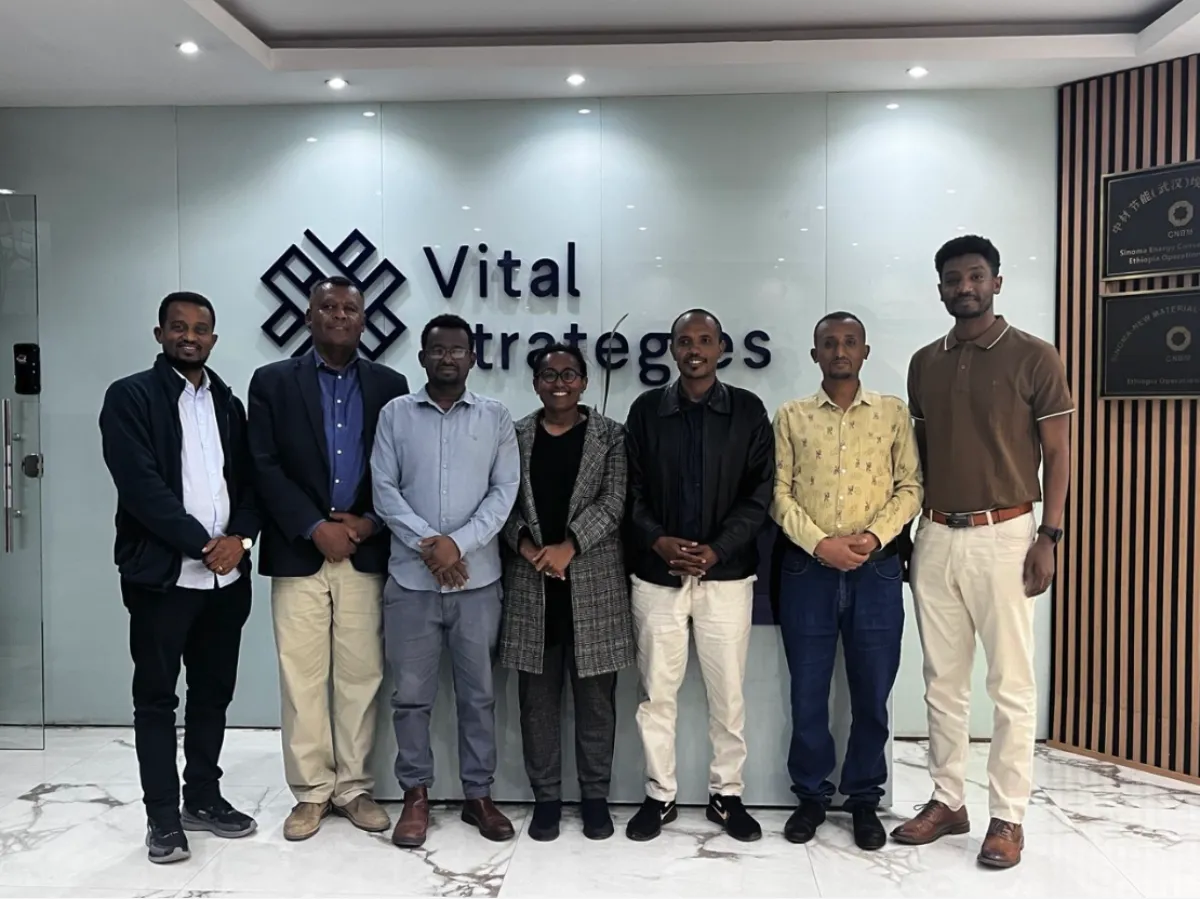 Team photo at Vital Strategies office, Strategic document revision meeting with MOH lead experts, Addis Ababa, Apr 8, 2026.